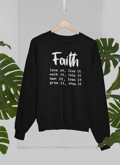 Sudadera Faith Love It Live It: combinación definitiva de calidez y comodidad 