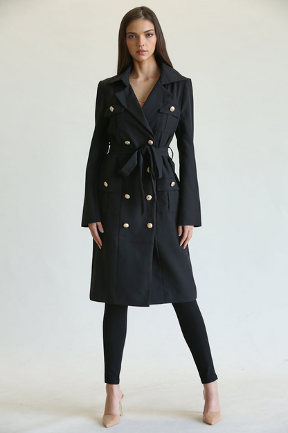 Eloise - Premium Lapel Winged Collar Coat