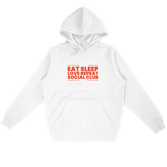 Eat Sleep Love Repeat - Sudadera con capucha orgánica - Fabricada en Francia