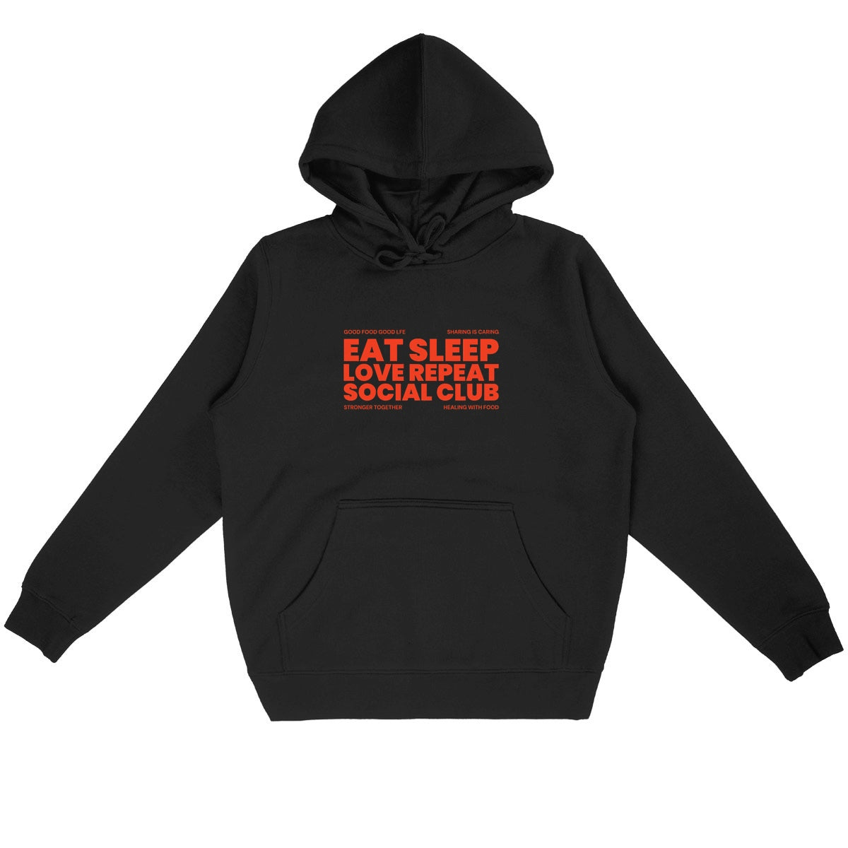 Eat Sleep Love Repeat - Sudadera con capucha orgánica - Fabricada en Francia