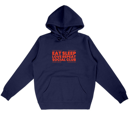 Eat Sleep Love Repeat - Sudadera con capucha orgánica - Fabricada en Francia