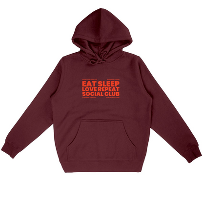 Eat Sleep Love Repeat - Sudadera con capucha orgánica - Fabricada en Francia