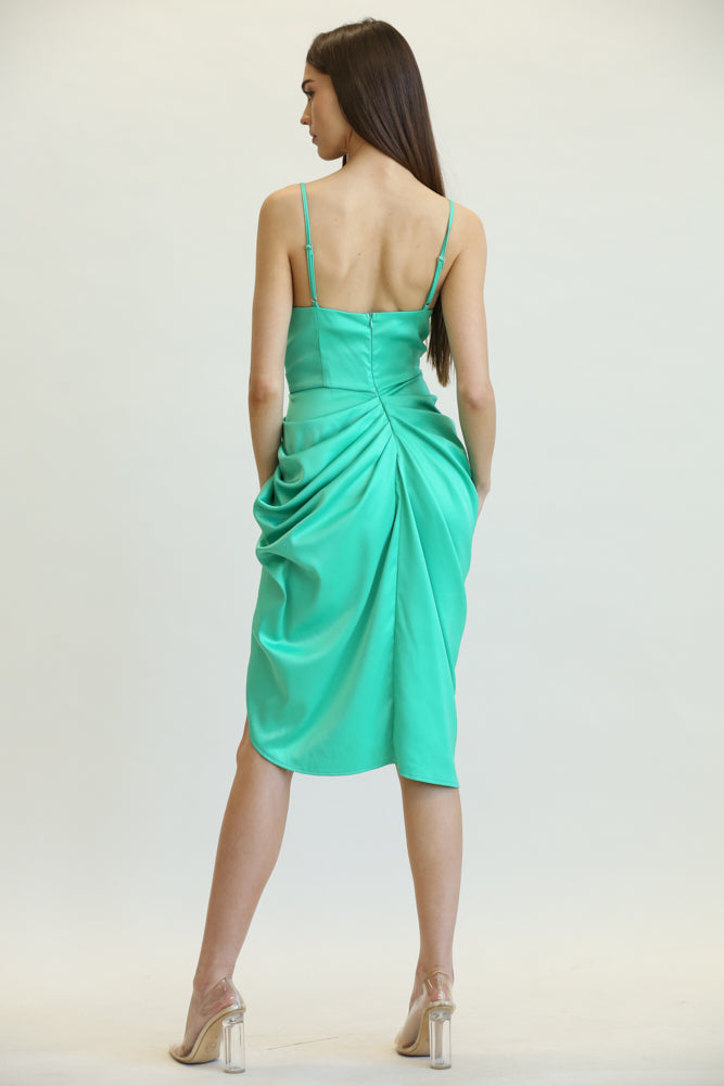 Sara - Premium Radiant Satin Fabric Dress