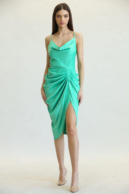 Sara - Premium Radiant Satin Fabric Dress