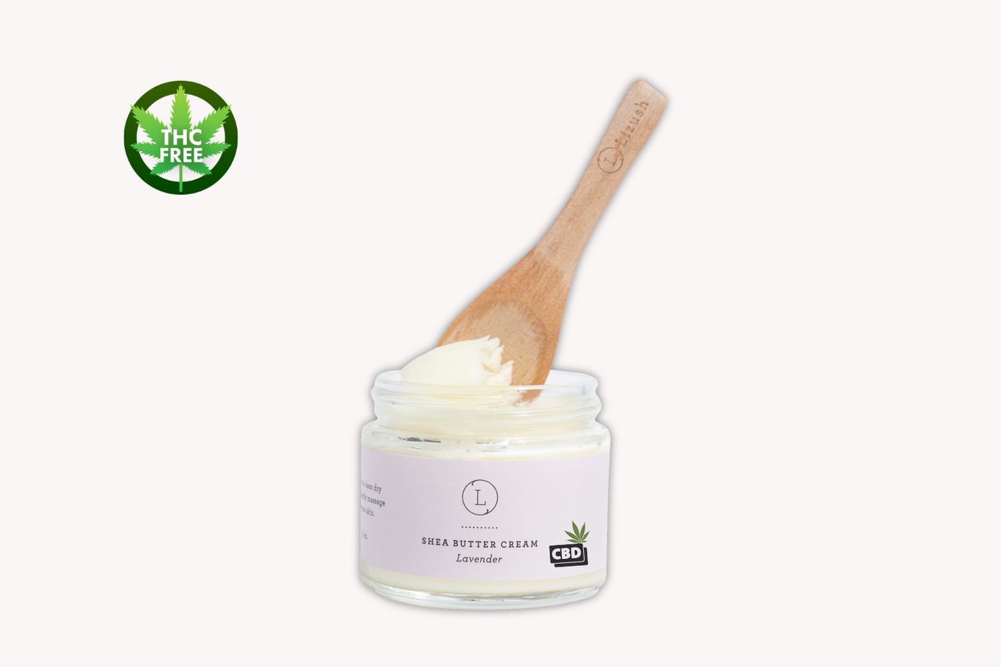 Lizush Lavender Shea Butter with CBD, Body Cream (THC free)