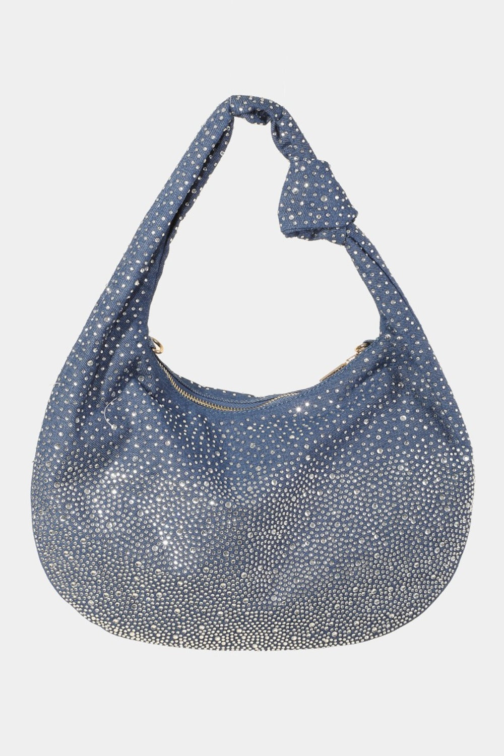 Fame Rhinestone Studded Hobo Handbag