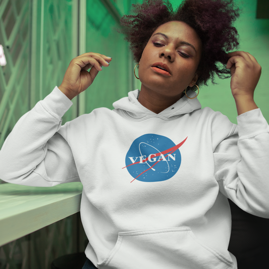 Vegan Nasa - Sudadera con capucha de algodón orgánico - Hecho en Francia 