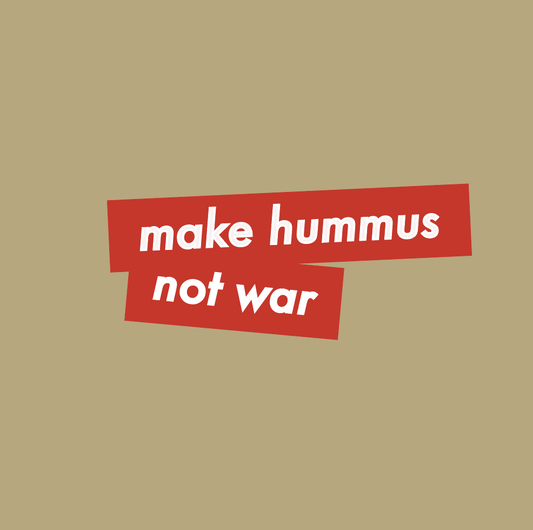 Make Hummus not War - Sudadera con capucha de algodón orgánico - Hecho en Francia