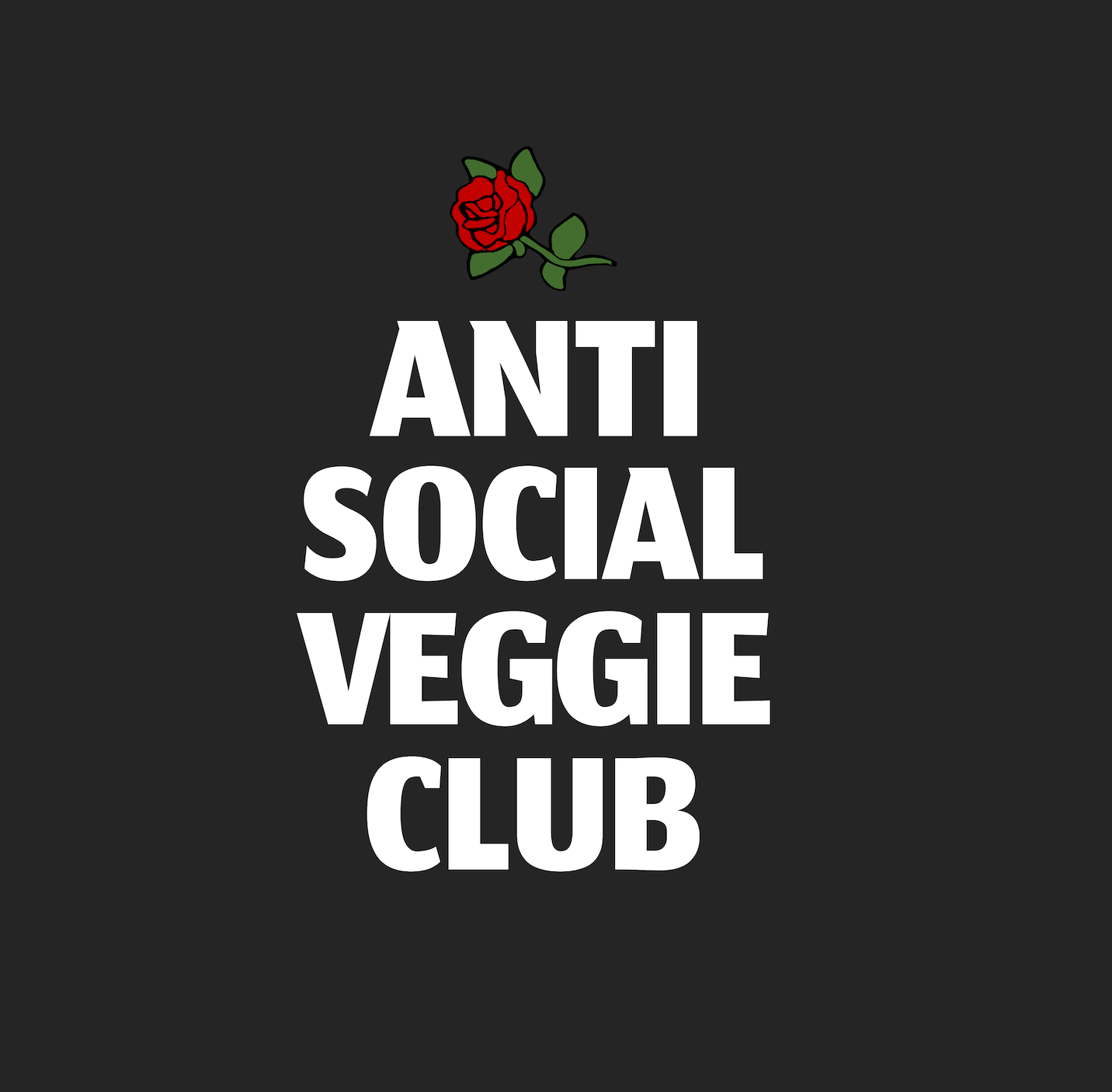 Anti Social Veggie Club - 有机棉连帽衫 - 法国制造