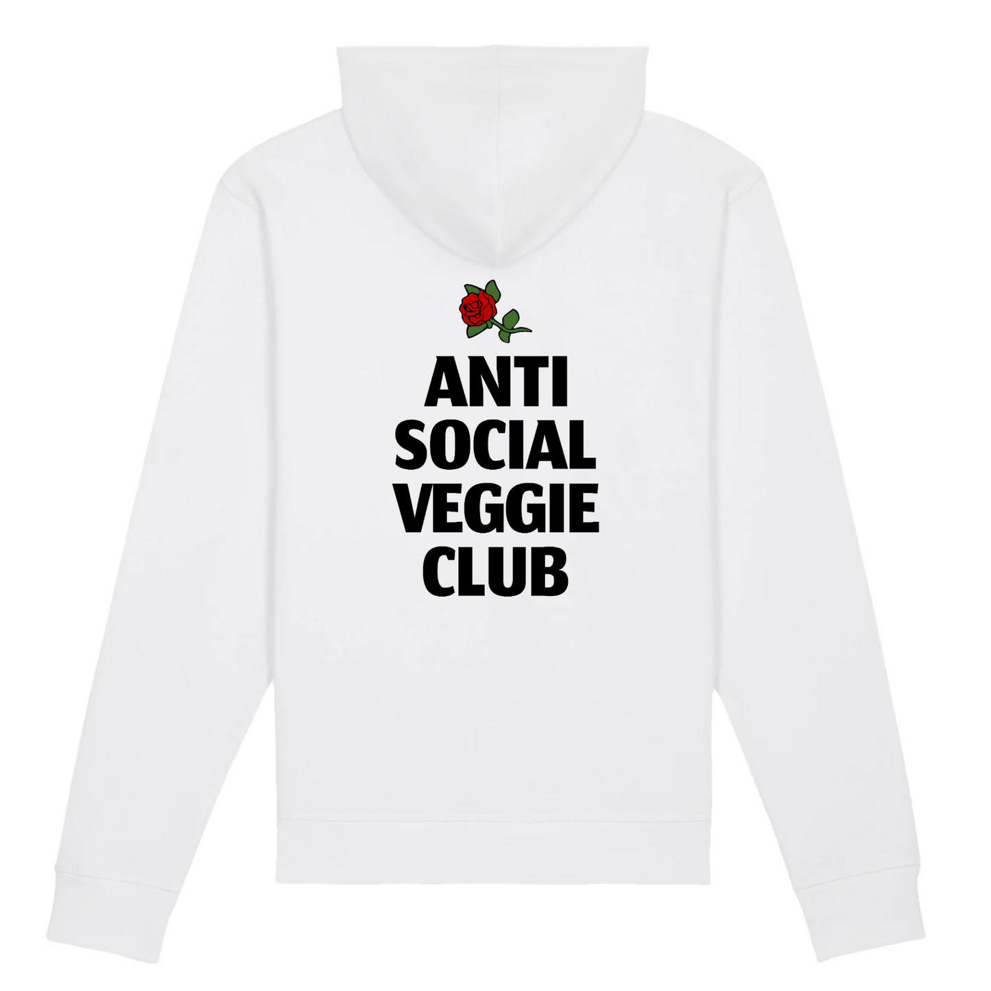 Anti Social Veggie Club - Sudadera con capucha de algodón orgánico - Fabricada en Francia