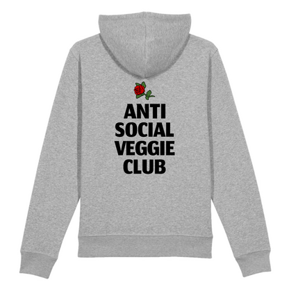 Anti Social Veggie Club - 有机棉连帽衫 - 法国制造