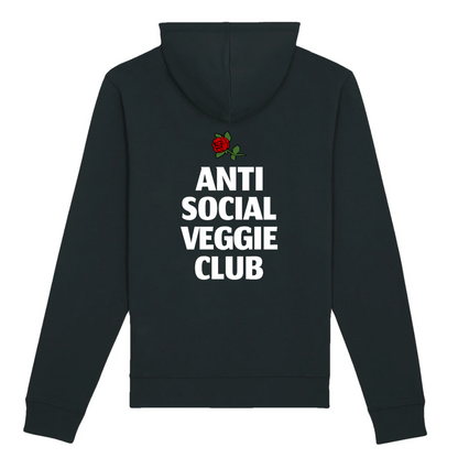 Anti Social Veggie Club - 有机棉连帽衫 - 法国制造