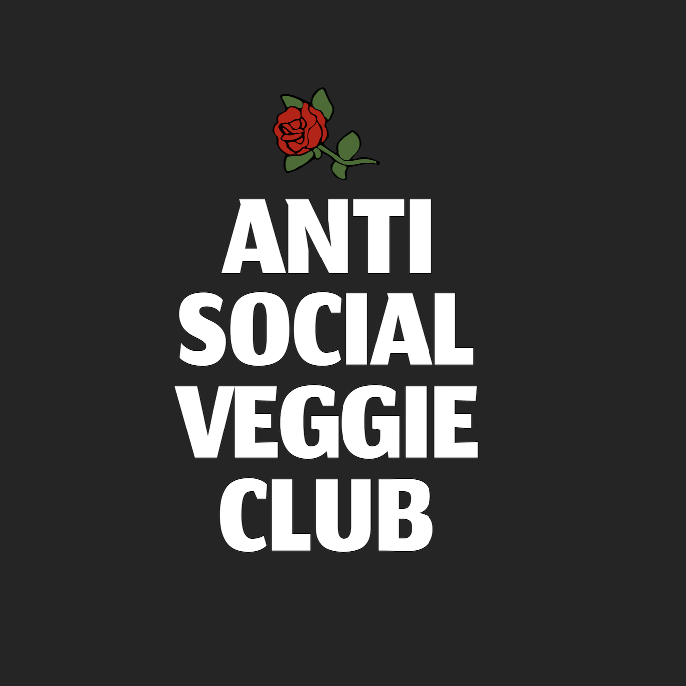 Anti Social Veggie Club - 有机棉连帽衫 - 法国制造