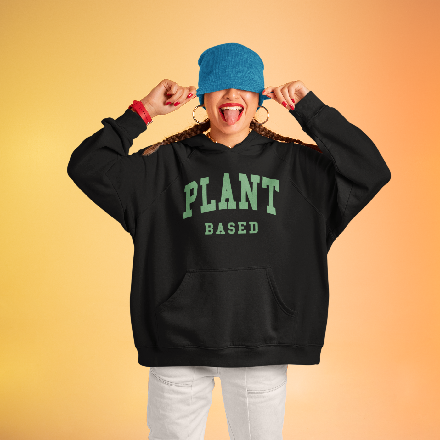 A base de plantas - Sudadera con capucha orgánica unisex - Fabricada en Francia