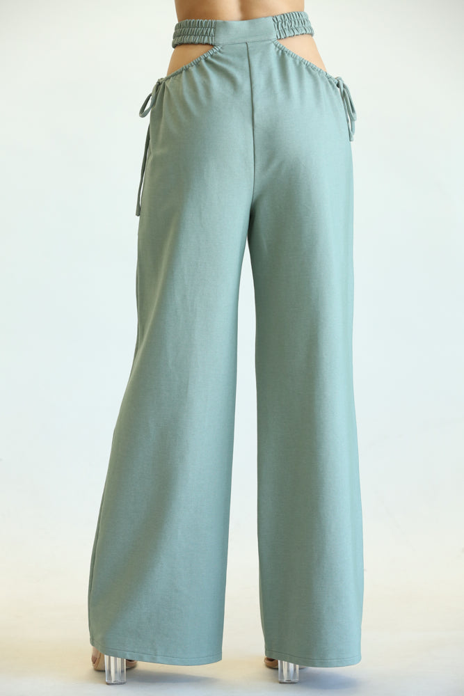 Kelly - Premium High-Rise Cut-out Trousers