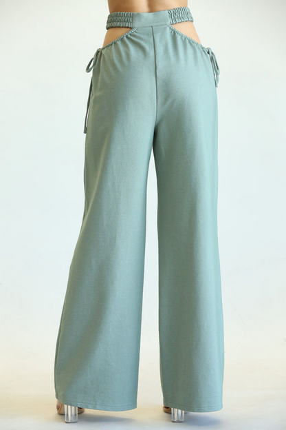 Kelly - Premium High-Rise Cut-out Trousers