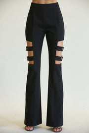 Lola - Premium Elevated Retro Chic Belted Bell Bottom Trousers