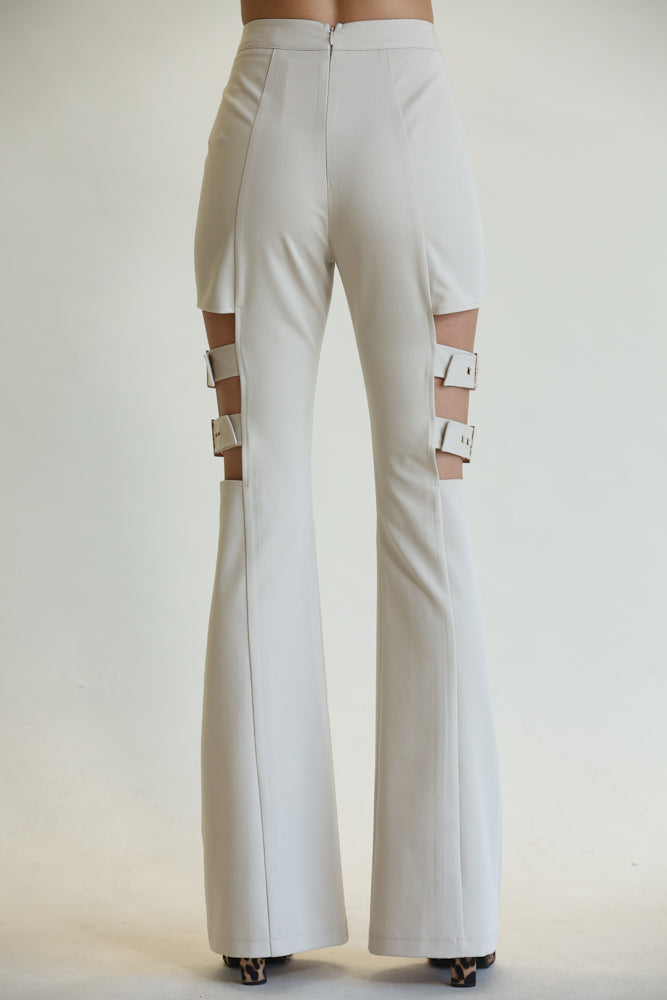 Lola - Premium Elevated Retro Chic Belted Bell Bottom Trousers