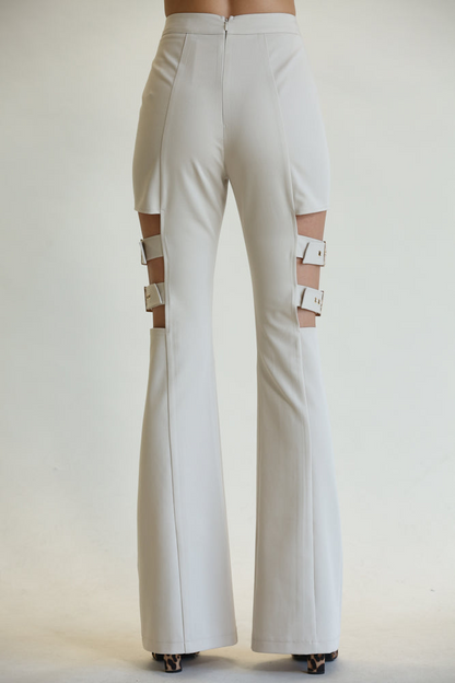 Lola - Premium Elevated Retro Chic Belted Bell Bottom Trousers