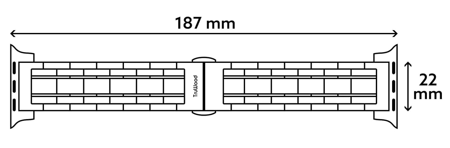 TruWood The Classic Apple Watch Band in Gold