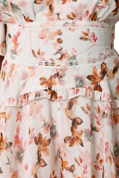 Jenith - Premium Ivory Blossom Print Romper