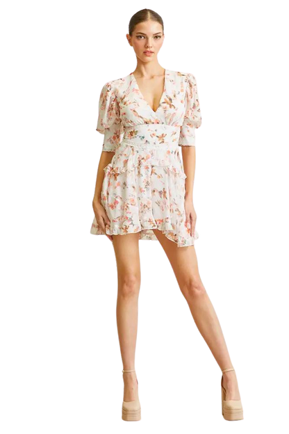 Jenith - Premium Ivory Blossom Print Romper