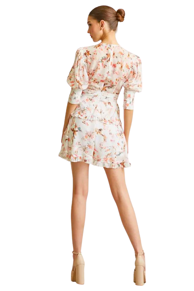 Jenith - Premium Ivory Blossom Print Romper