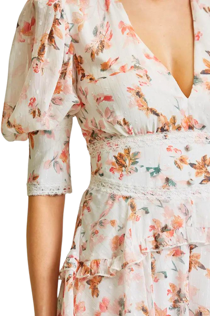 Jenith - Premium Ivory Blossom Print Romper