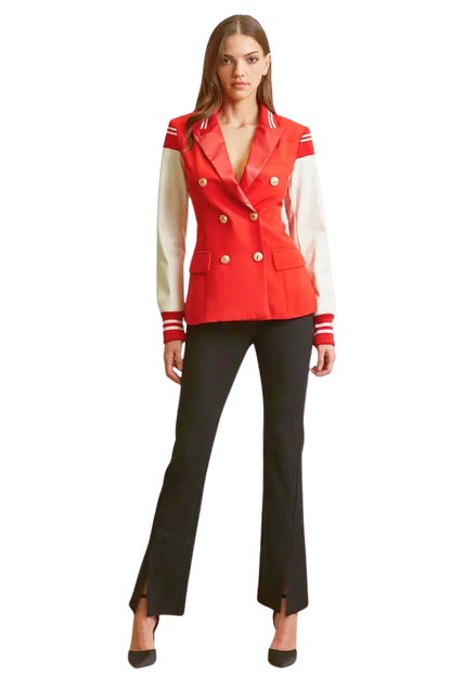 Chaqueta Meghan "Inferno" - Línea exclusiva de blazers llamativos de diseñador