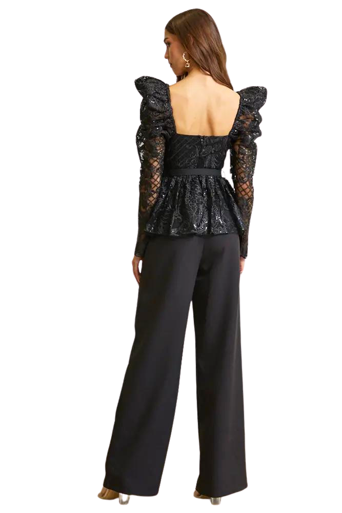 Nova - Premium Embroidered Lace Top + Pant Ensemble