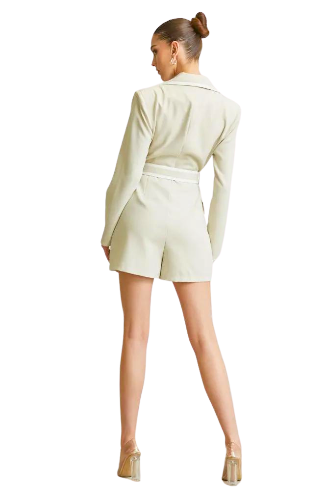 Olivia Blazer Romper - Selección Premier de la colección de vestidos de diseñador