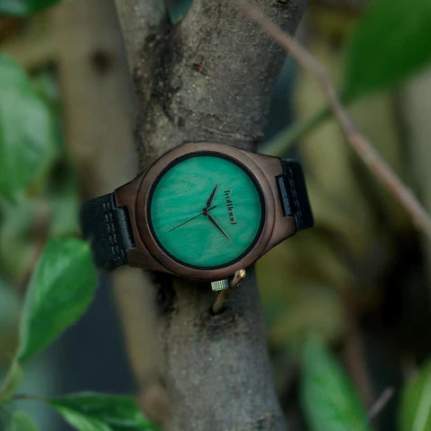 TruWood The Leaf Green Watch