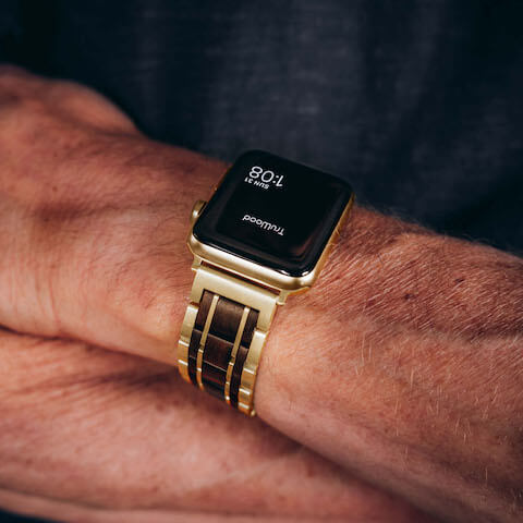 TruWood The Classic Apple Watch Band in Gold