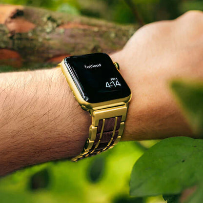 TruWood The Classic Apple Watch Band in Gold