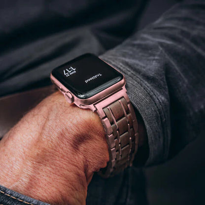 TruWood The Classic Apple Watch Band for Women - Rose Gold