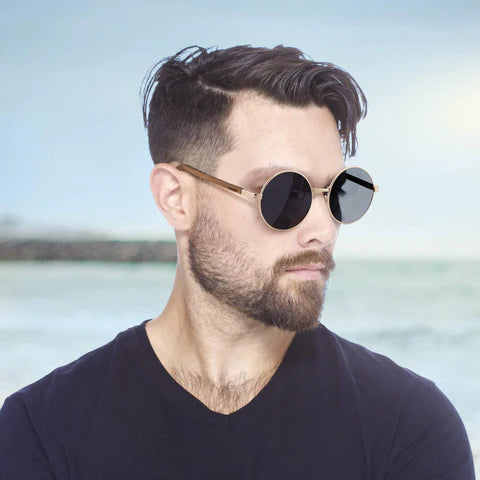 TruWood The Lennon Gold Sunglasses