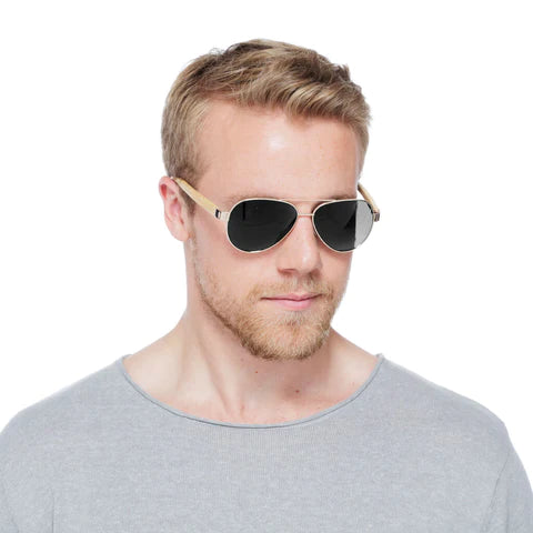 Regalos para hombres: gafas de sol negras Weekender: aviador atemporal reinventado