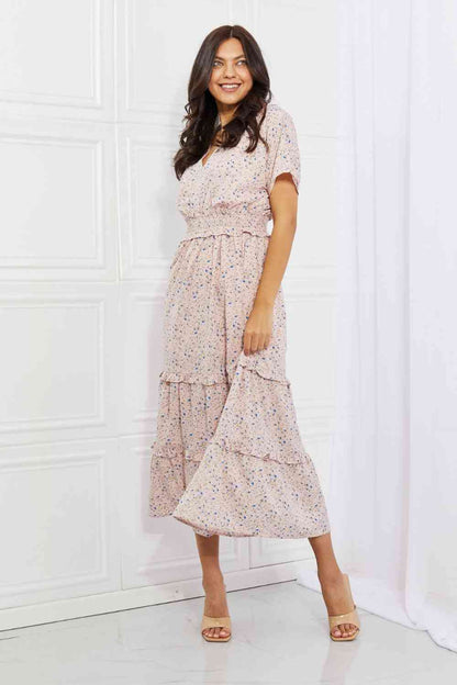 HEYSON Vestido largo con mangas estilo kimono Sweet Talk en rosa rubor