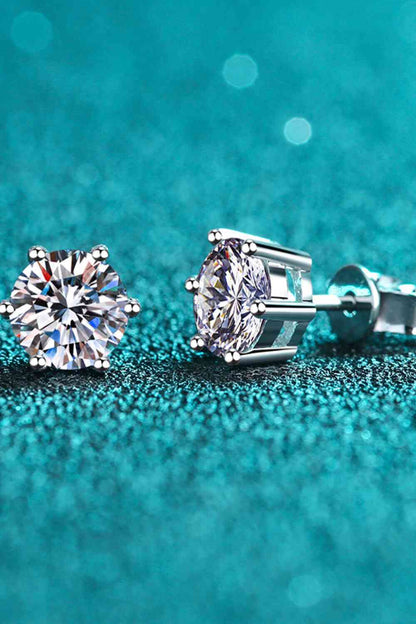 Adored Moissanite Stud Earrings