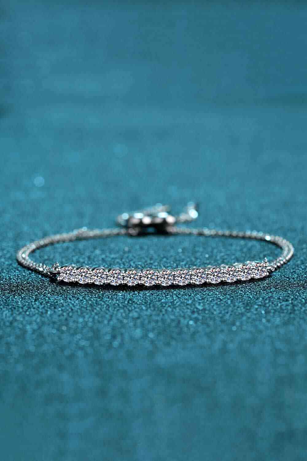 Adored Moissanite Sterling Silver Bracelet