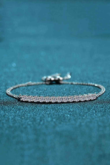 Adored Moissanite Sterling Silver Bracelet