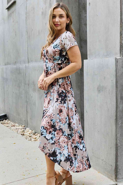 Heimish Give Me Roses Full Size Floral Maxi Wrap Dress