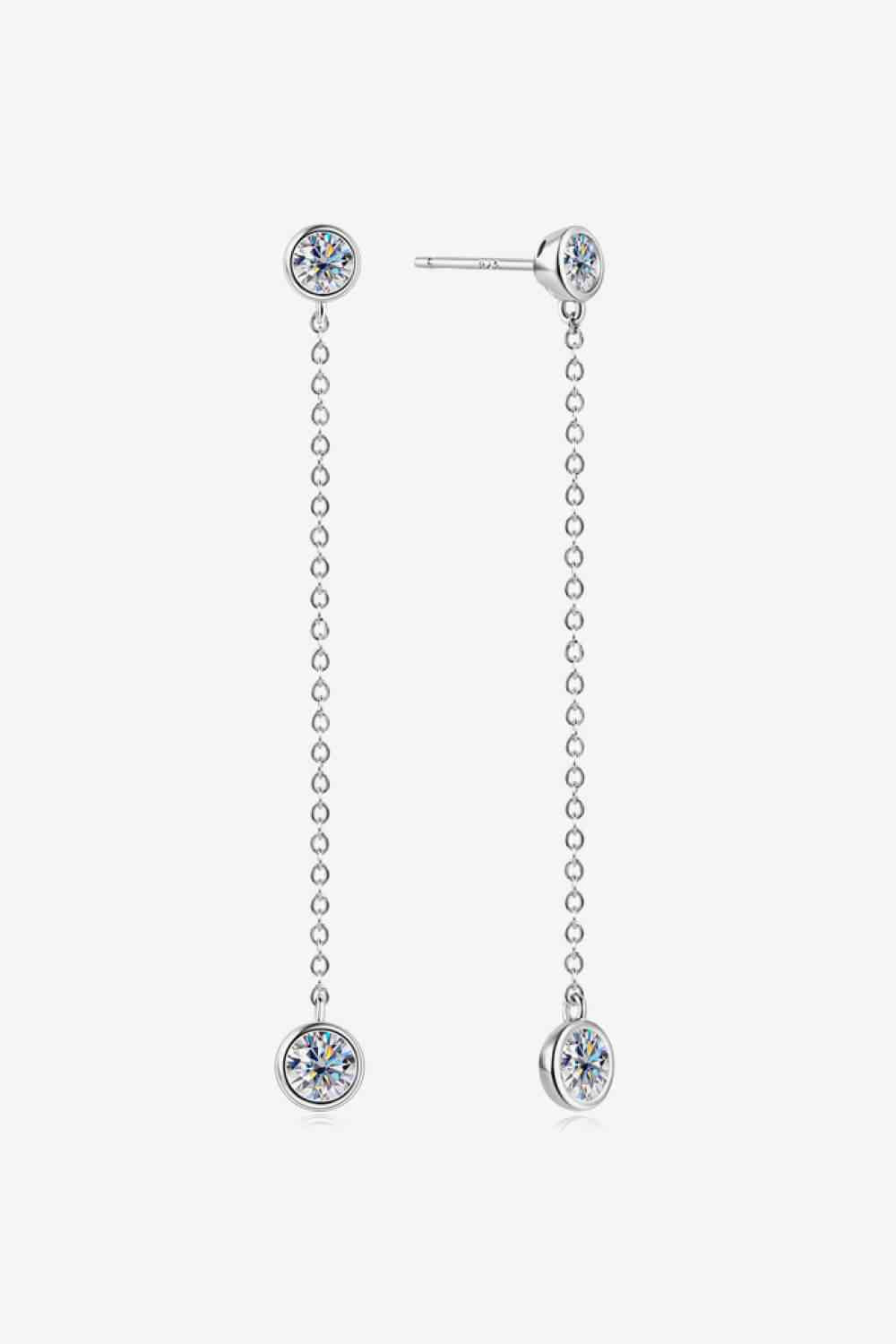 Adored Moissanite Chain Earrings