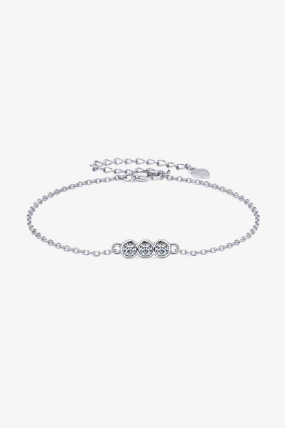 Adored Moissanite 925 Sterling Silver Bracelet