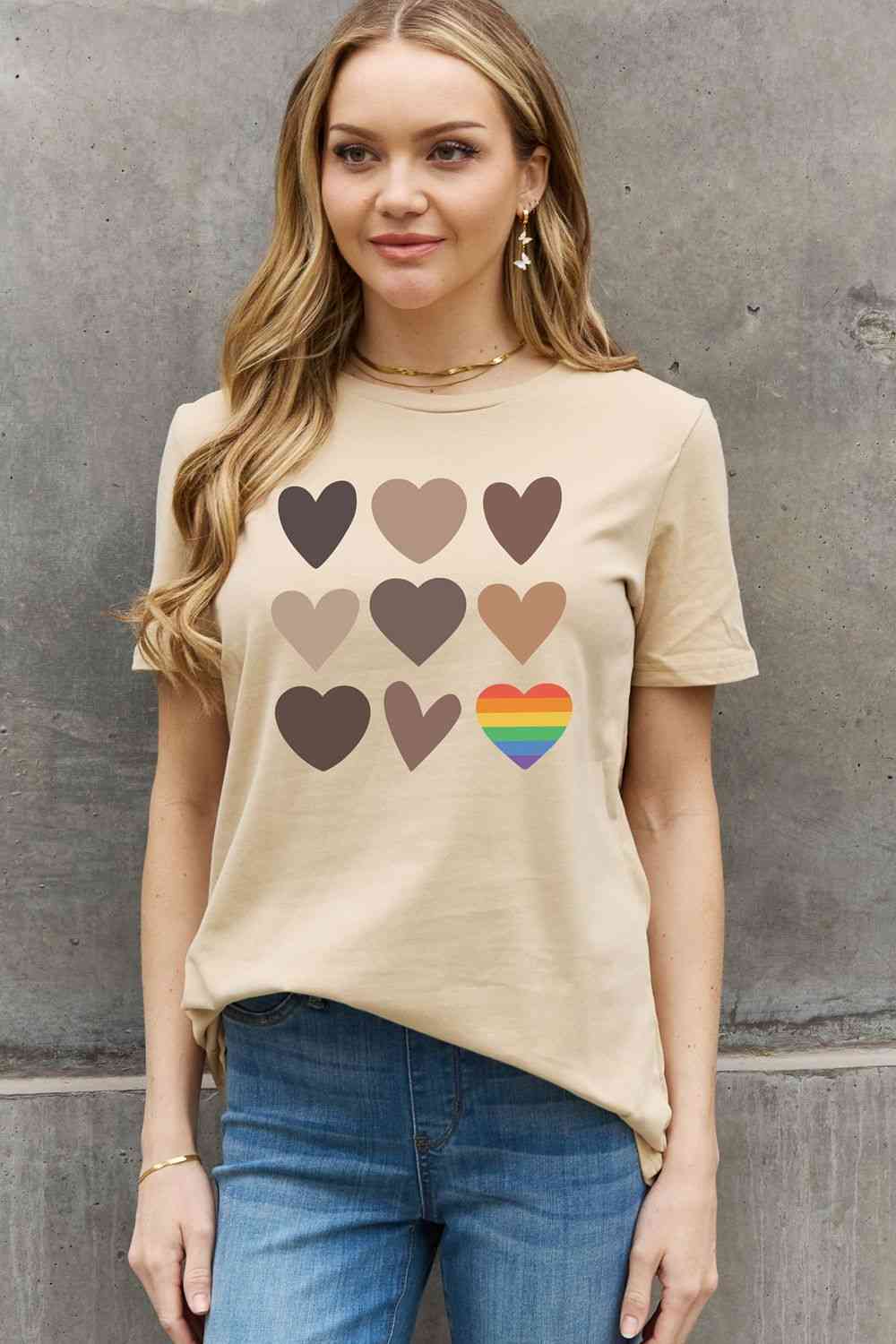 Simply Love Full Size Heart Graphic Cotton Tee